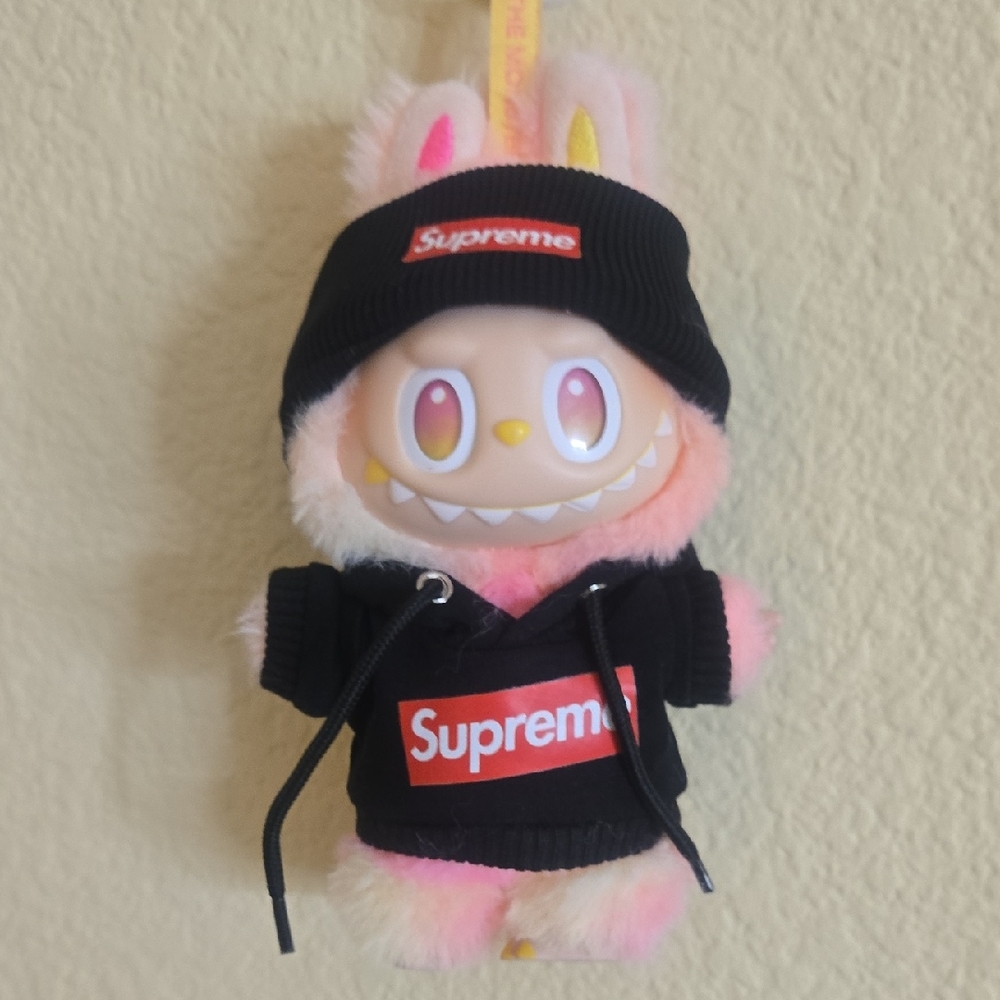 Designer Labubu Clothes - Black Hoodie And Beanie **Labubu Not Included**